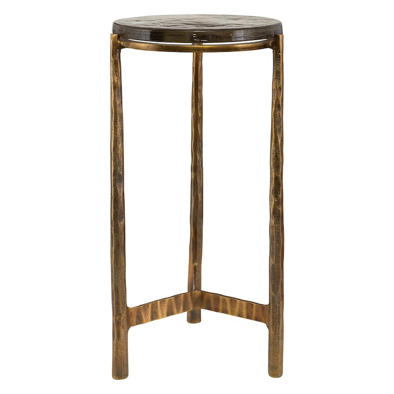 Uttermost Eternity Brass Accent Table - 12"W x 23"H x 12"D