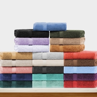 Premium Cotton Solid Plush Heavyweight Hotel Luxury Bath Towel Set,  Charcoal - Blue Nile Mills : Target