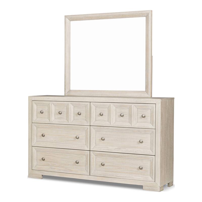 Furniture of America Durem Modern Classic 5-Piece Solid Wood Panel Bedroom Set with 2-Drawer Oversized Nightstand