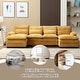 preview thumbnail 5 of 6, Chenille Upholstered U-Shaped Living Room Sectional Sofa With Wooden Legs
