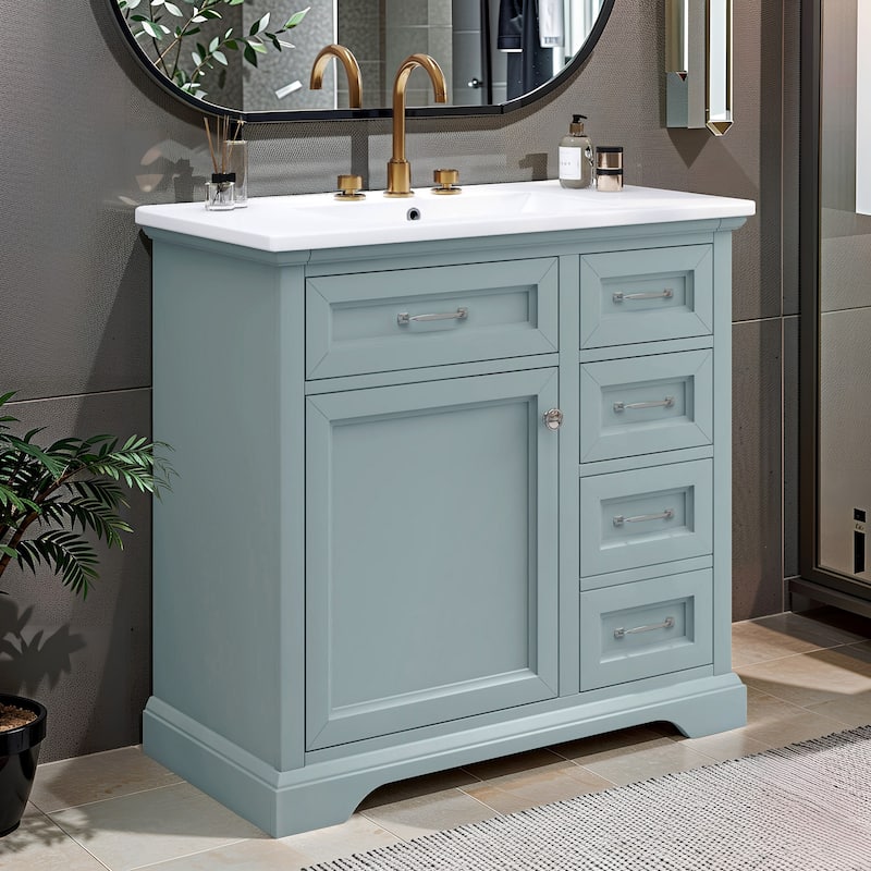 Bathroom Vanity Set with Ceramic Undermount Sink
