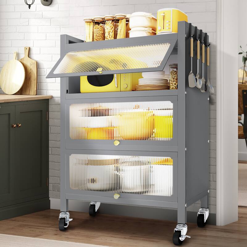 MEGA CASA 4 - Layer Steel Accent Cabinet with Door - N/A