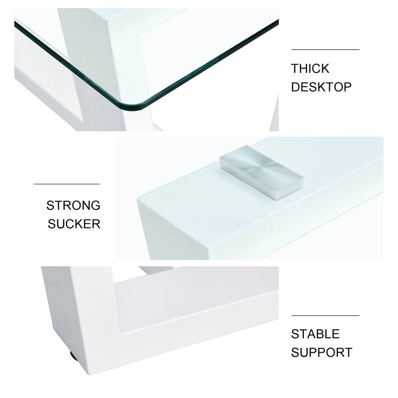 Seating 6-8 People, This Modern, With Tempered Glass Top And Mdf Stand