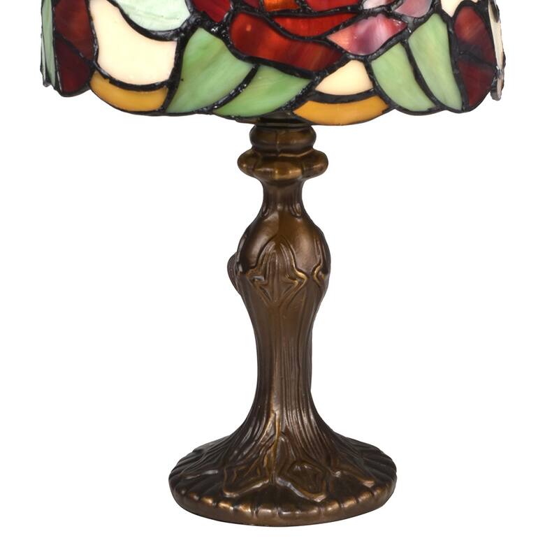 Indian Rose Tiffany Accent Table Lamp