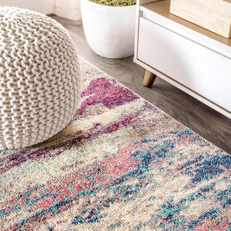 JONATHAN Y Groovy POP Modern Abstract Brushstroke Area Rug