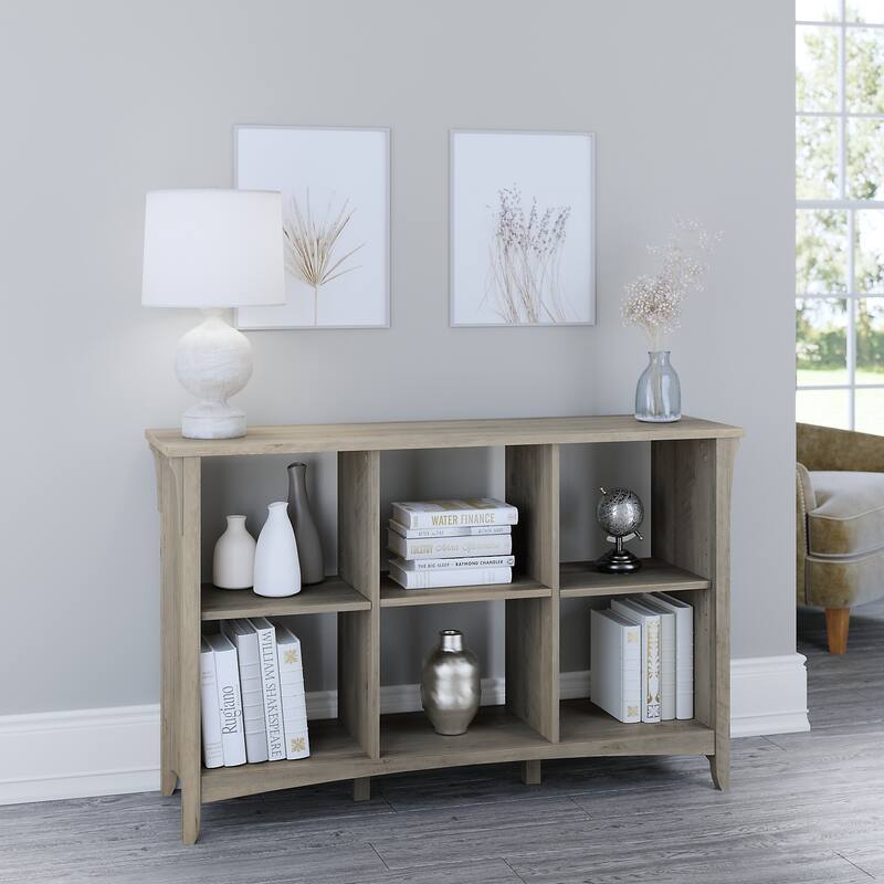 Salinas 6 Cube Organizer by Bush Furniture - Driftwood Gray