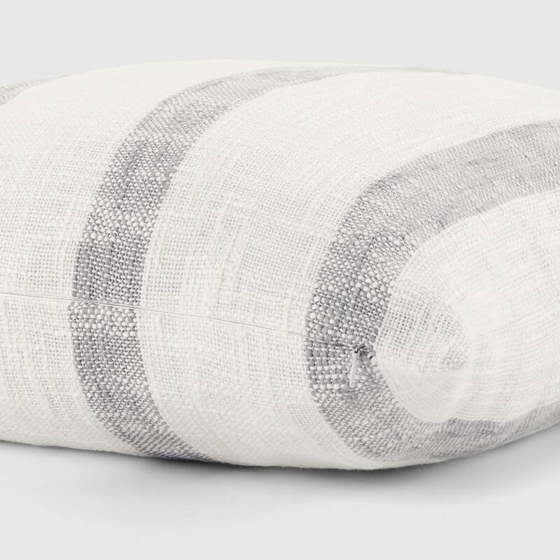 Yarn-Dyed Cotton Decor Throw Pillow in Awning Stripe