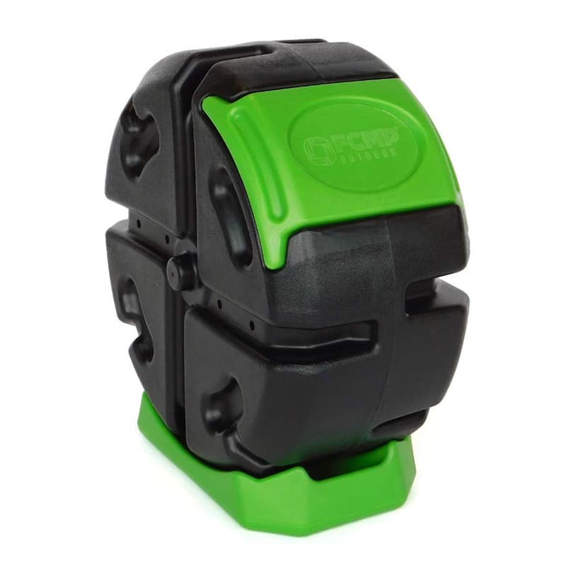 FCMP Outdoor Half Size 19 Gallon Plastic Rolling Composter Tumbler Bin, Green - 14.75 - Plastic