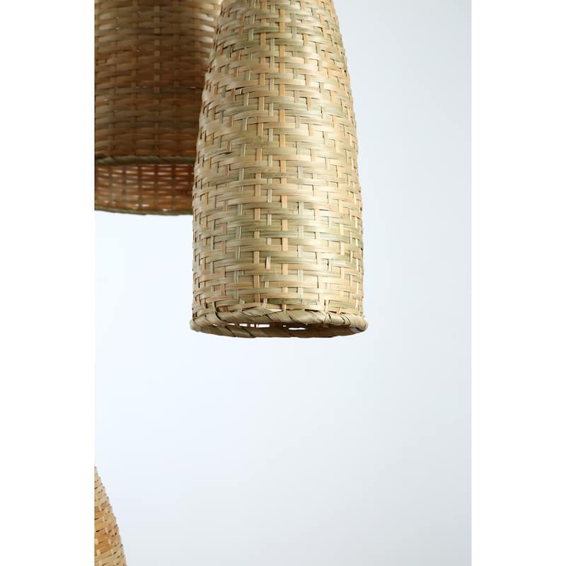 Ele Three Lights Rattan Pendant