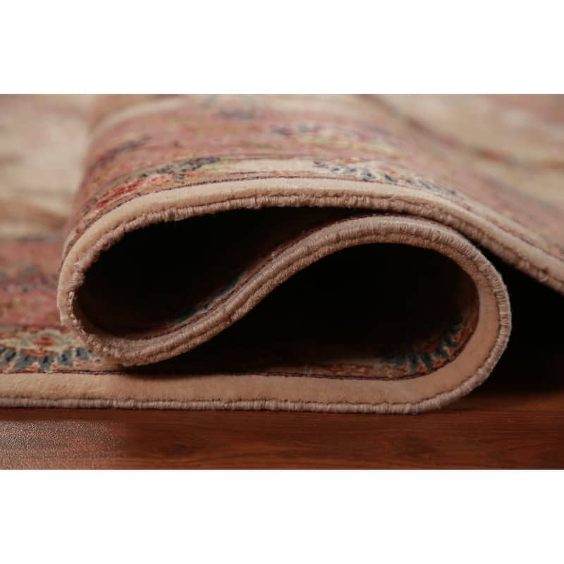 Vegetable Dye Tabriz Chinese Area Rug Handmade Wool And Silk Carpet - 8'0"x 9'11"