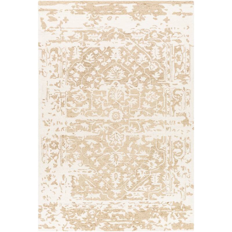 Shikoba Handmade Distressed Wool Area Rug