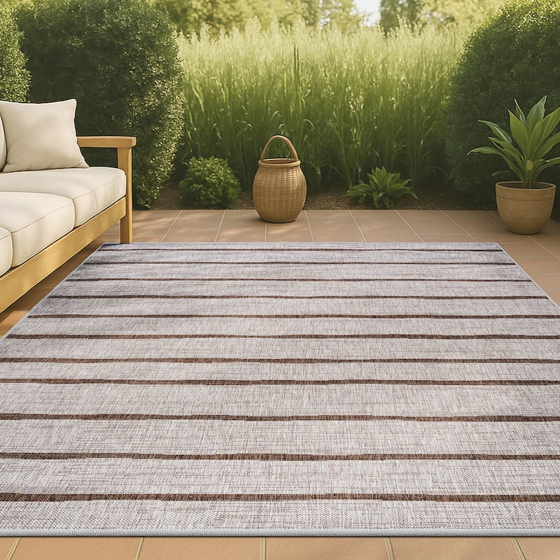 JONATHAN Y Andratx Berber Stripe Indoor/Outdoor Area Rug