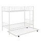 preview thumbnail 13 of 16, Contemporary Twin-Over-Twin Metal Bunk Bed With Trundle,Can be Divided into two beds,No Box Spring needed