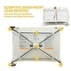preview thumbnail 7 of 8, Gymax Portable Foldable Baby Playard Playpen Nursery Center w/ - Beige - 40'' x 28.5'' x 41''(L x W x H)