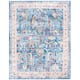 SAFAVIEH Bristol Gretchen Vintage Boho Oriental Polyester Rug - 7' x 7' Square - Blue/Light Grey