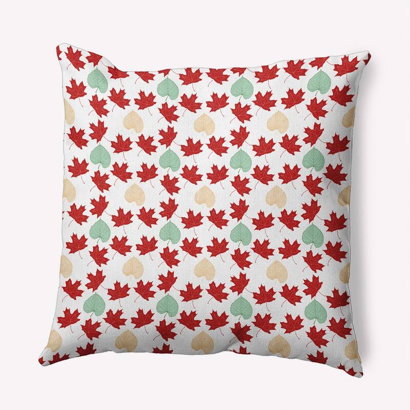 Lots of Leaves Accent Pillow - Dark Red - 26" x 26"