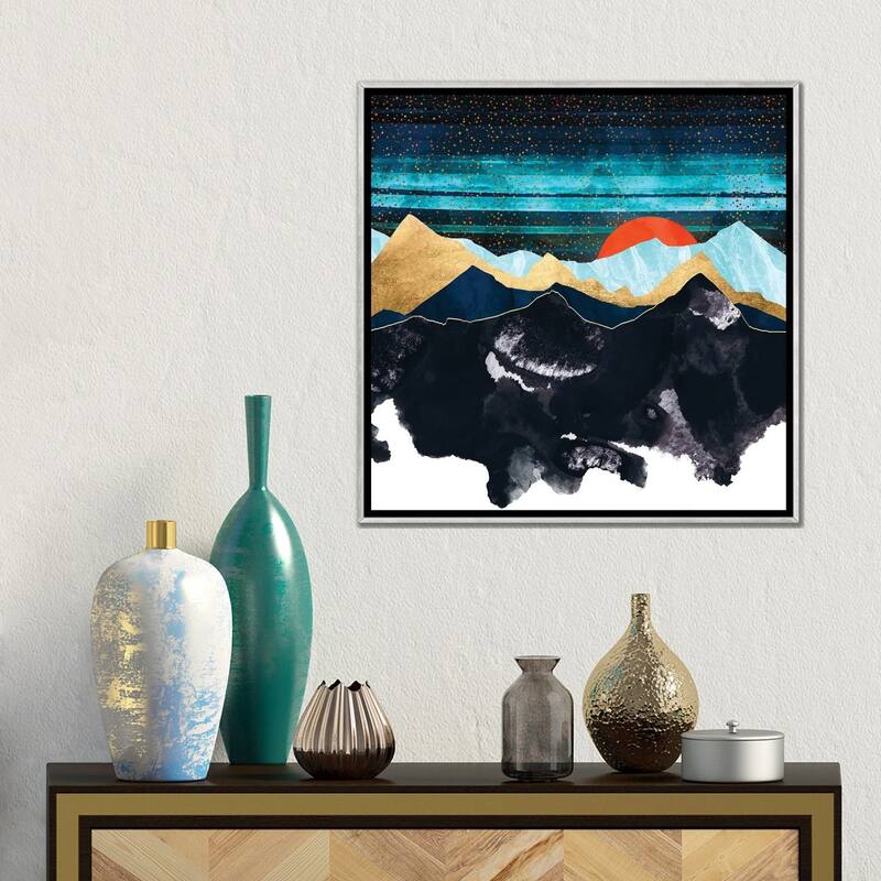 iCanvas "Amber Moon" by SpaceFrog Designs Framed