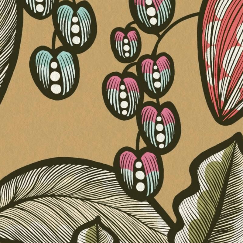 AS Creation Leif Mustard Vine Trail Wallpaper