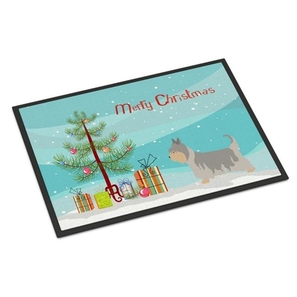 Carolines Treasures BB8469MAT Australian Silky Terrier Christmas Indoor or Outdoor Mat - 18 x 27 in.