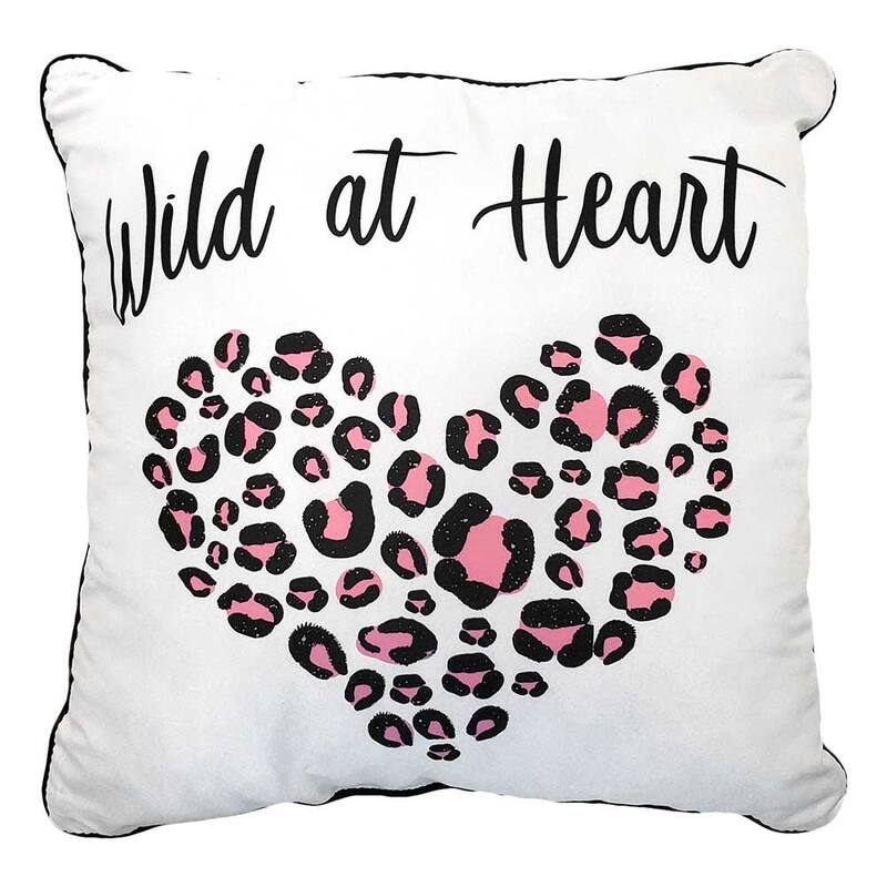 Kids Wild At Heart Bed In A Bag with Decorative Throw Pillow Twin