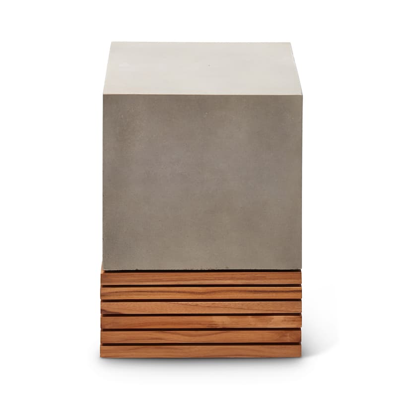 Urbia Stecca Corto Concrete & Teak Stool