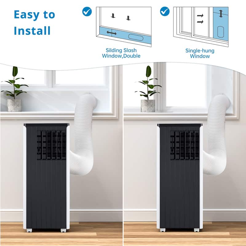 8000 BTUs Portable Air Conditioner with Efficient Cooling, Quiet Portable Cooling AC Up to 350 Sq.Ft. with Dehumidifier