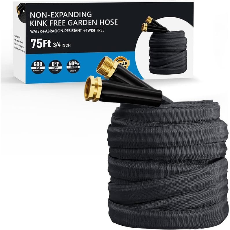 50ft Lightweight Non-Expanding Garden Hose – Anti-Kink & Lead-Free