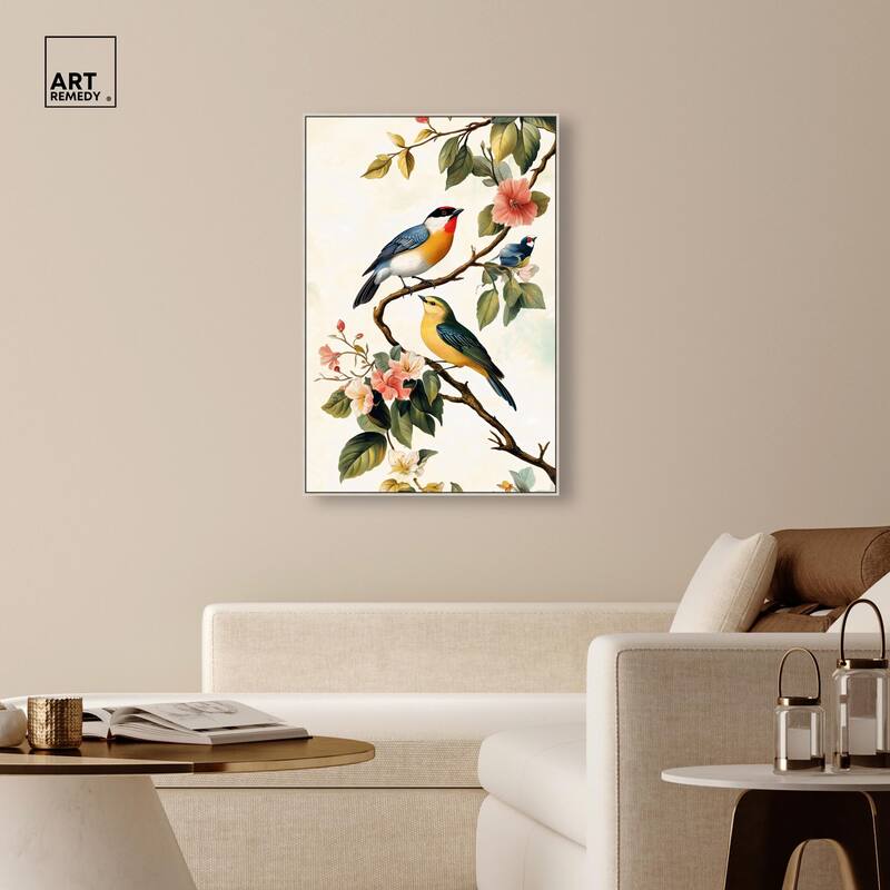 Colorful Perch Canvas by Art Remedy