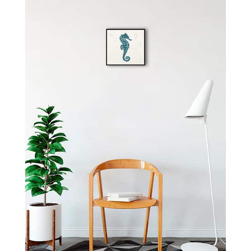 Seaside Style II Framed Poster - 12 x 12 Inch - Black