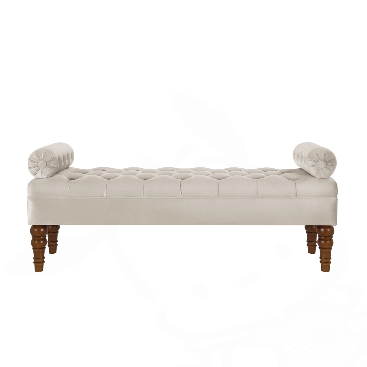 Velvet Long bed Bench with Tufted Button