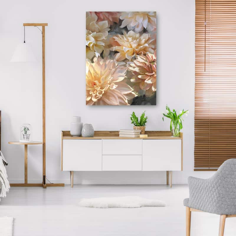 Sherbert Dahlias By Studio Arts Canvas Art Print
