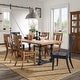preview thumbnail 3 of 28, Eleanor 78-inch Oak Dining Table with Turned Leg Trestle Base by iNSPIRE Q Classic