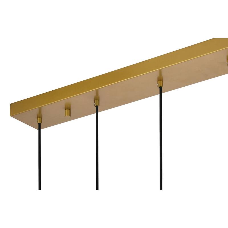 Elegant Lighting Eclipse 5 Light 42" Wide Linear Pendant with Frosted