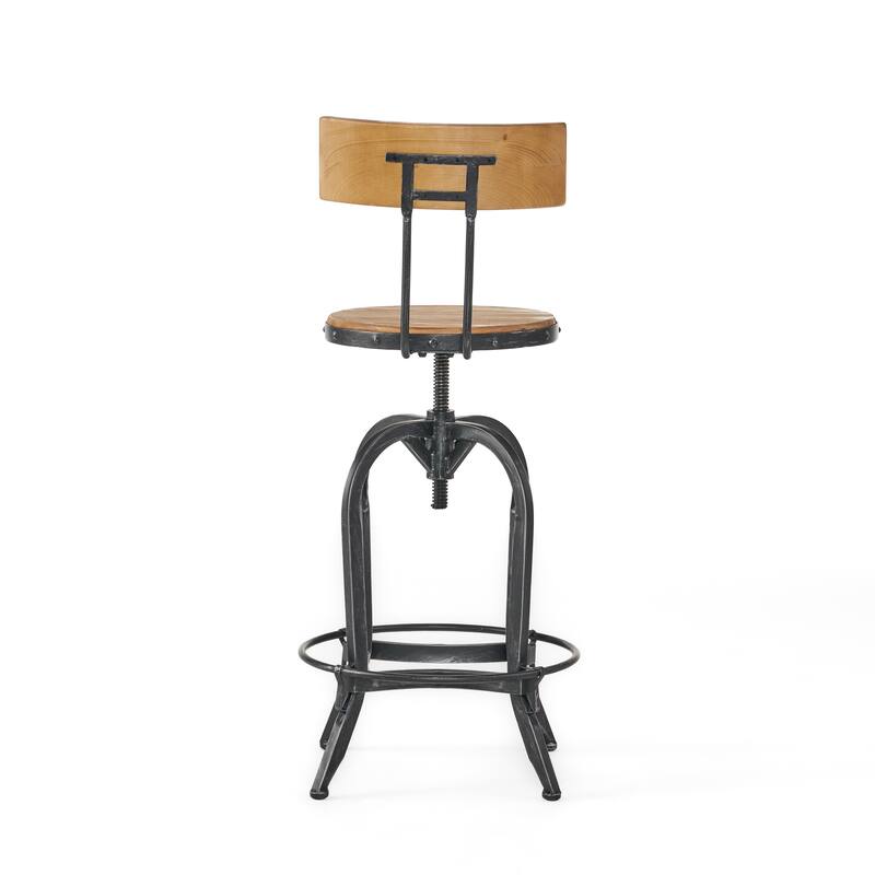 Iron Art Bar Stool High Chair, Adjustable Height Bar Stool, Outdoor Entertainment Chair, Kitchen Island Counter Stool