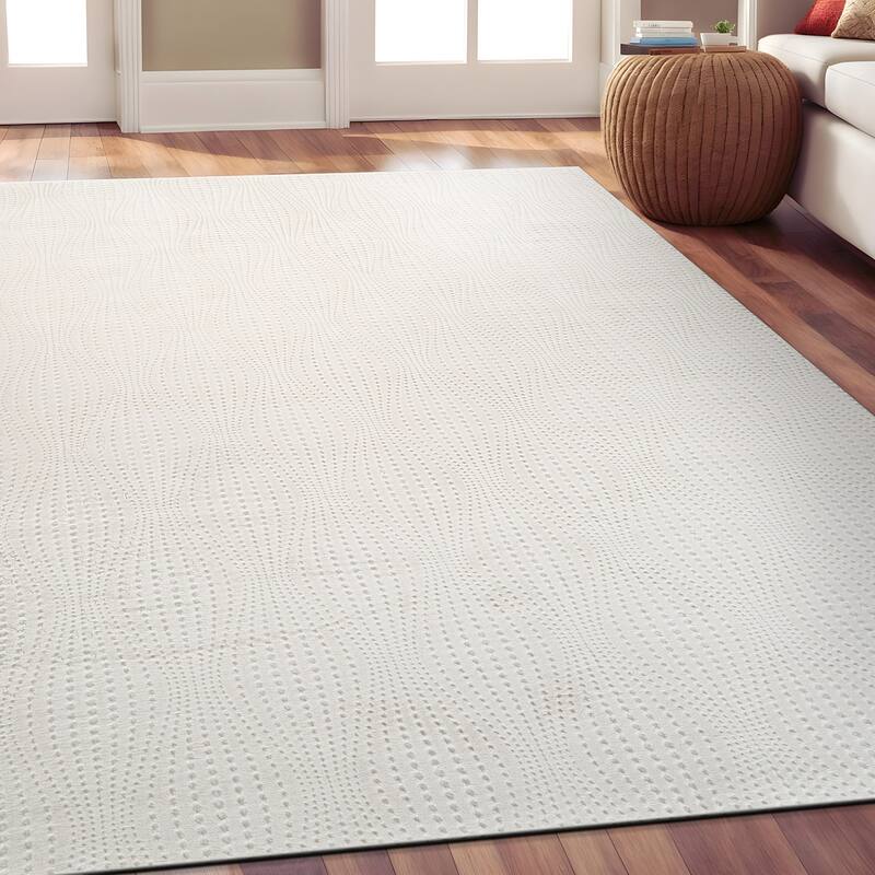 Beverly Rug Serenity Solid Modern Non Slip Soft Indoor Area Rug