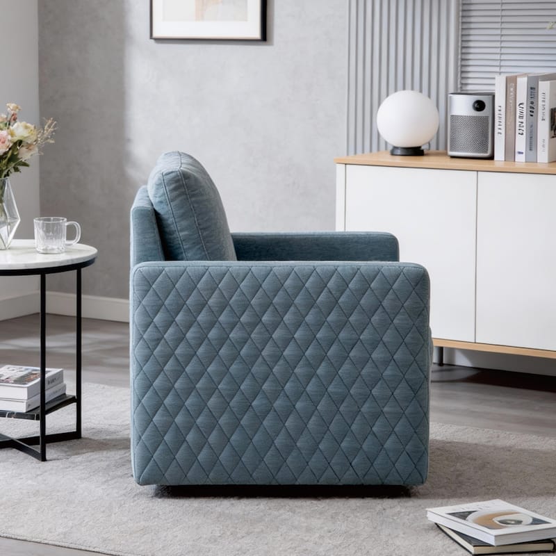 29.5"W Swivel Armchair with Hidden Storage,Club Chair Single Sofa with Pillow