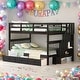 preview thumbnail 1 of 30, Modern Full Over Full Bunk Bed With Drawer,Storage and Guard Rail For Bedroom,Dorm,Kids Espresso