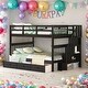 preview thumbnail 2 of 30, Simple Full Over Full Bunk Bed With Drawer,Storage and Guard Rail