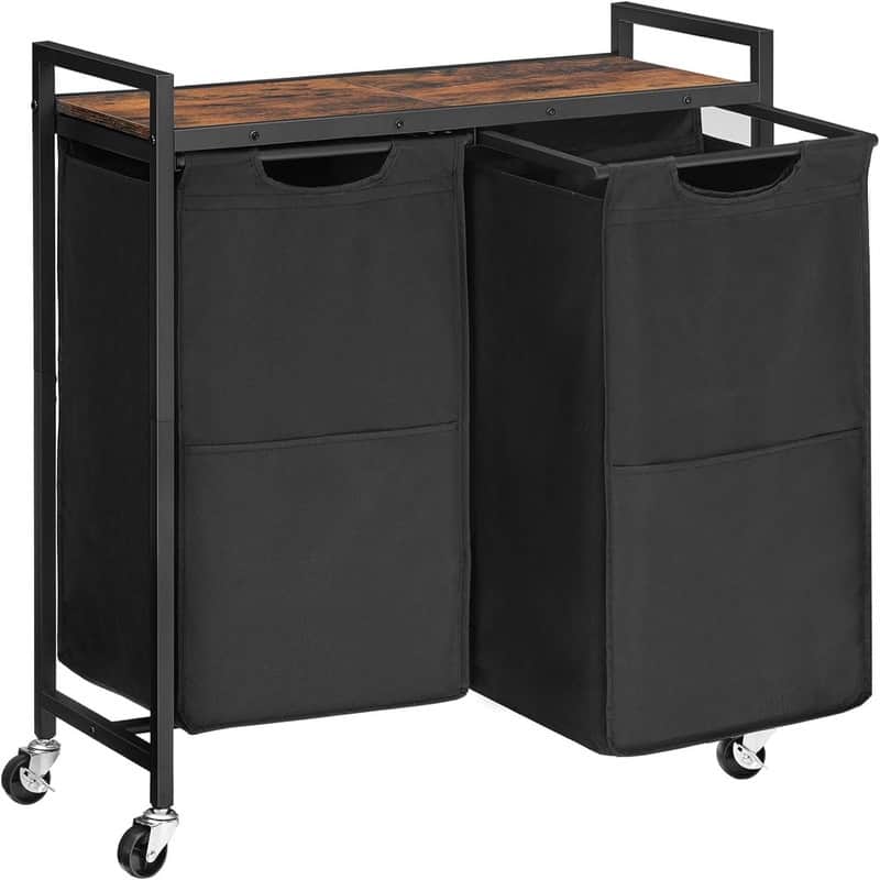 Laundry Sorter 2 Section - 27.6"L x 11.8"W x 30.3"H
