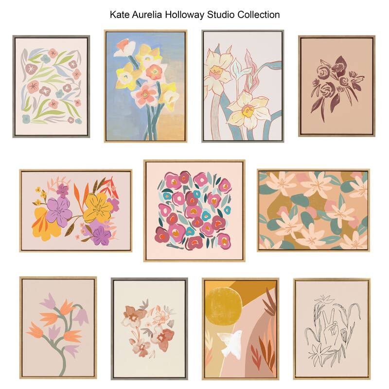 Kate and Laurel Sylvie Sunrise Framed Canvas by Kate Aurelia Holloway