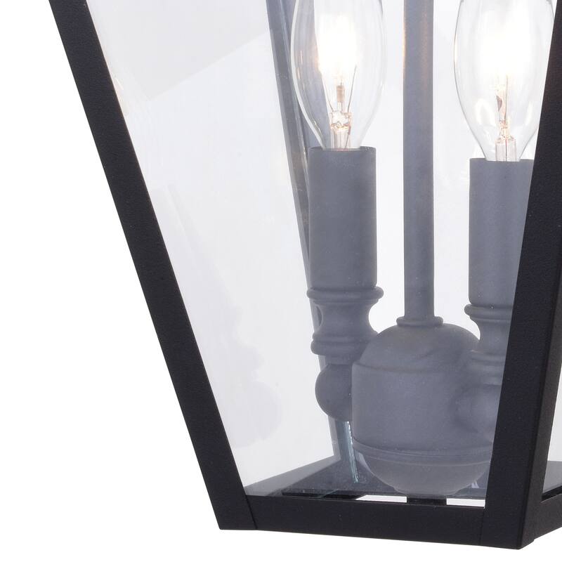 Bellevue Brandon 2 Light 17" Tall Outdoor Wall Sconce with Clear Glass