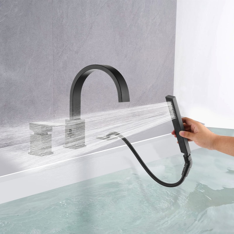 Waterfall Bathtub Faucet Set with Sprayer