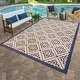 preview thumbnail 82 of 114, Gertmenian Solterra Bohemian Moroccan Global Weather Resistant Polypropylene Flatweave Indoor/ Outdoor Area Rug Collection 5'3"x7' - Medina Navy