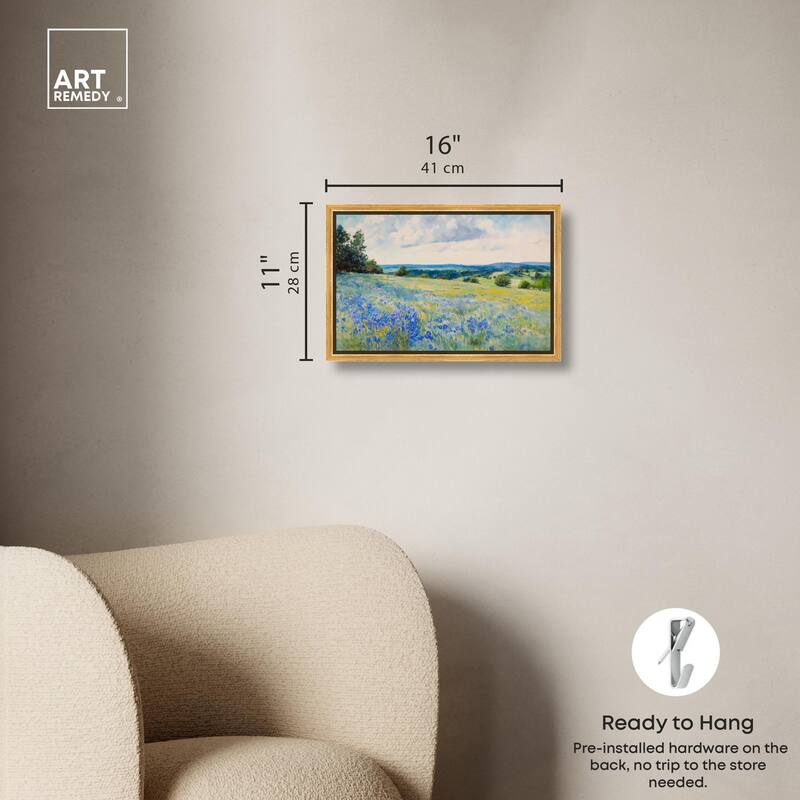 Sky Over Blue Fields Canvas by Art Remedy