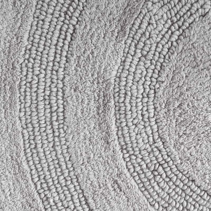 MH London Winchester Cotton Round Bathroom Rug - Soft Bath Mat