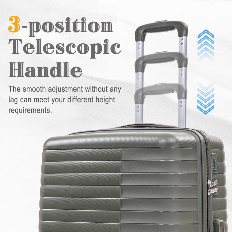 14IN 20IN 24IN 28IN 4 pcs/set in PP Spinner Wheel Luggage, Carry on Suitcase, Iron Pull Rod, Combination Password Lock