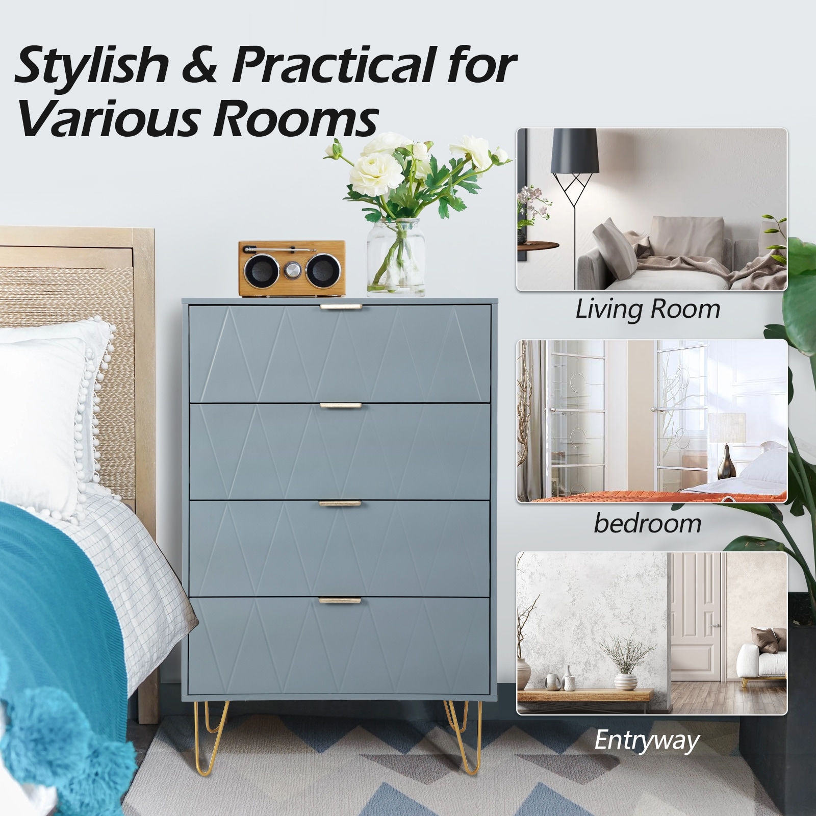 Loft studio collection top 4 drawer chest