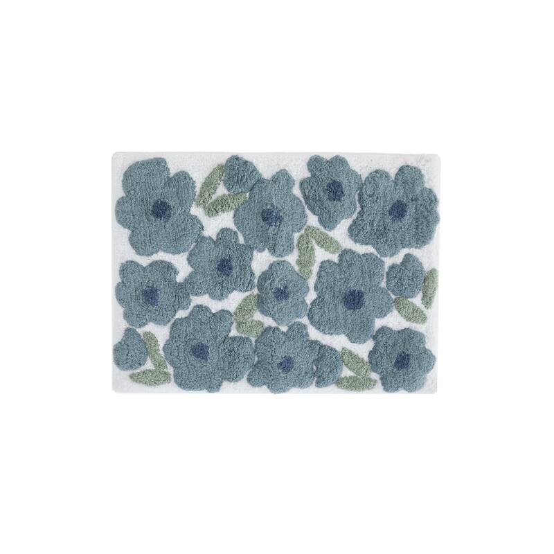 Becky Cameron 100% Cotton Floral Patterned Bath Mat