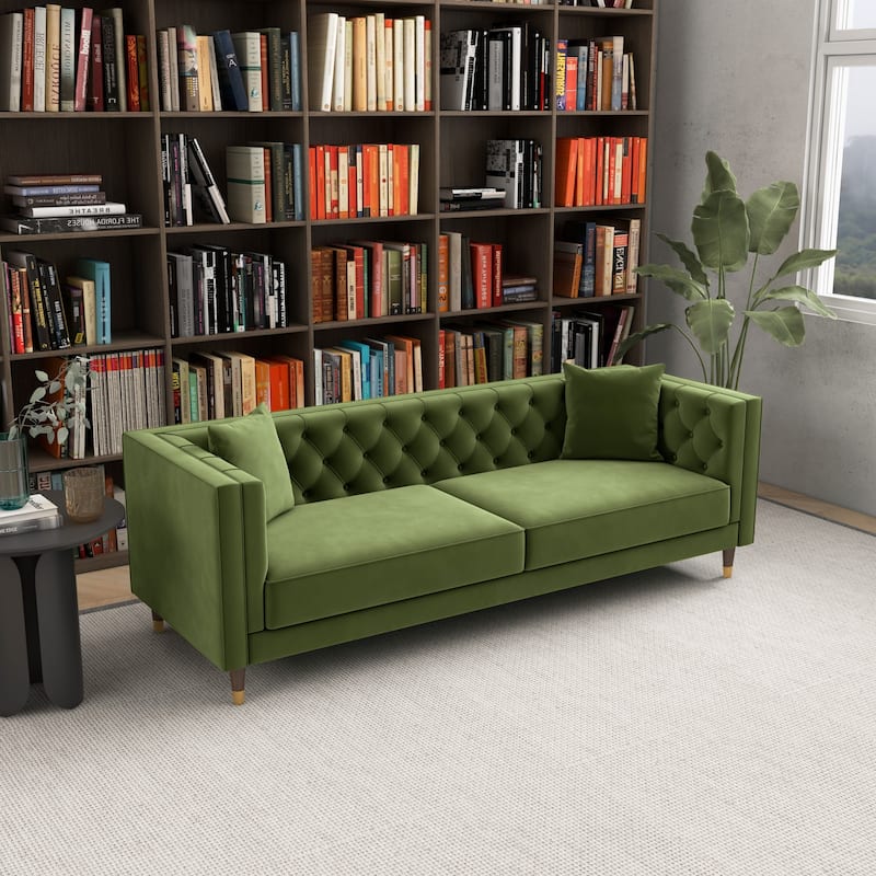 Lamont Luxury Modern Tufted Velvet Living Room Couch