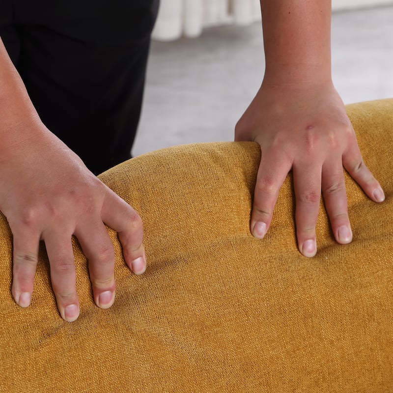 68.5" Chenille Modular Sofa - Fashionable Small Sectional with Iron Frame for Living Room, Bedroom